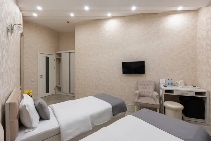 Двухместный номер с 2 отдельными кроватями — Shoxjahon Hotel, 4