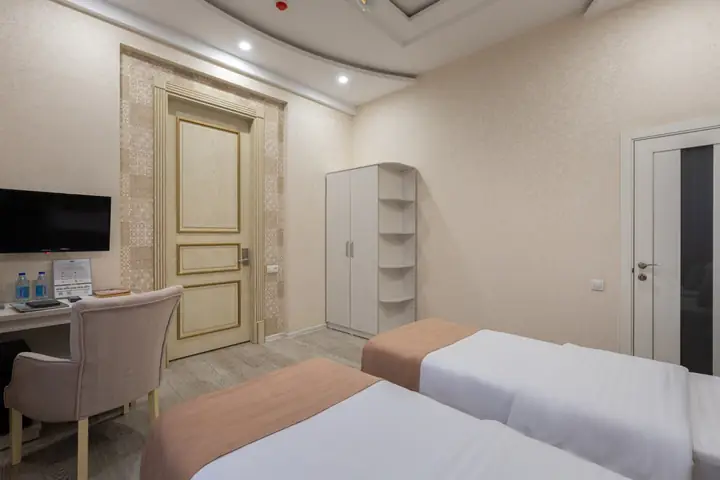 Двухместный номер с 2 отдельными кроватями — Shoxjahon Hotel, 6